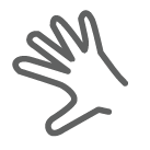 An icon of a hand to indicate hand braking system  