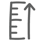 icon of a ruler with an arrow to the right pointing up
