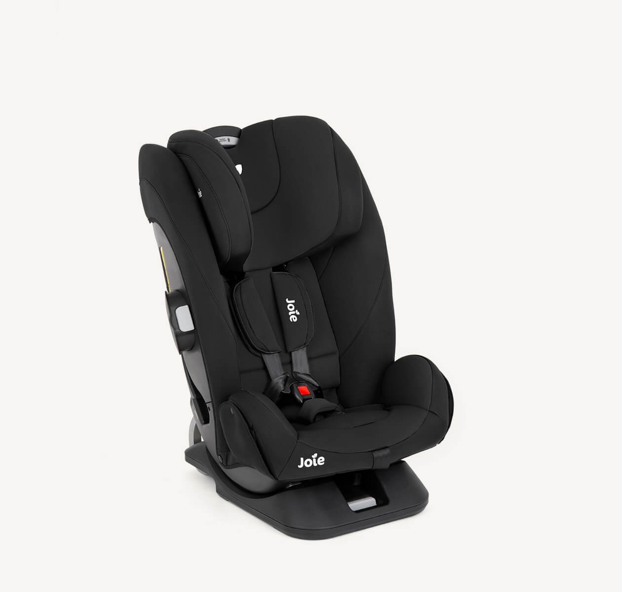  Joie Centra toddler car seat in black from a right angle.