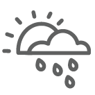 icon of a sun behind a rain cloud
