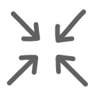 icon of four arrows pointing in towards each other from four corners 
