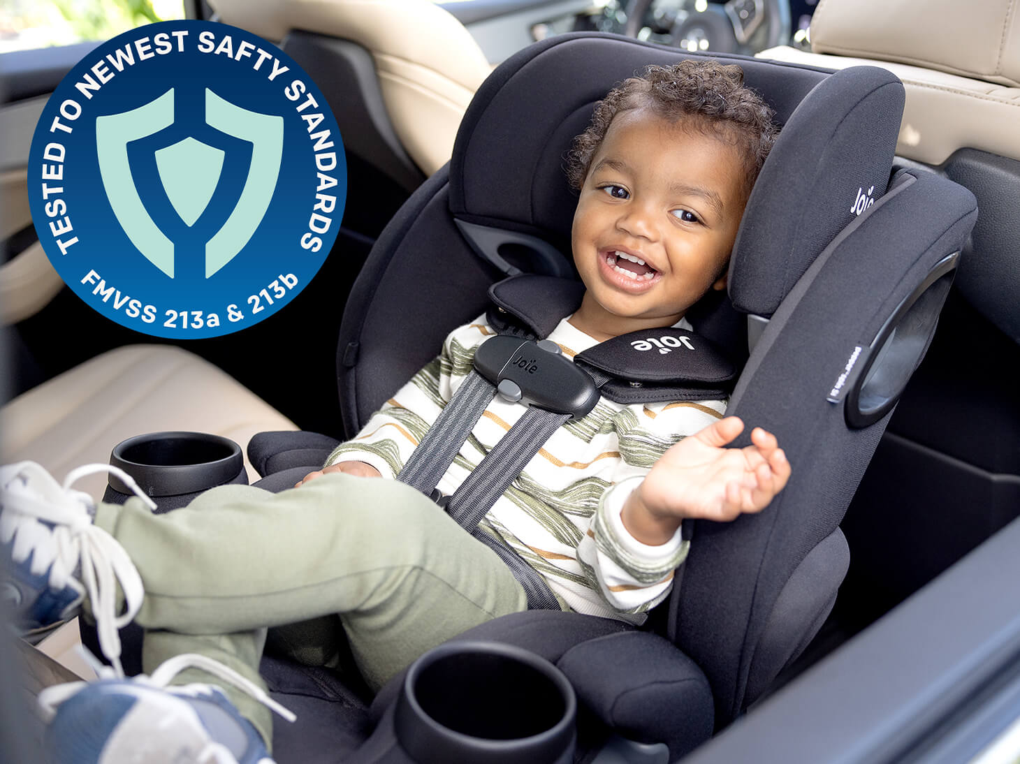 image of toddle in rear facing car seat