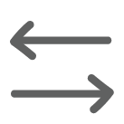 icon of an arrow pointing left on top of an arrow pointing right
