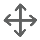 icon of four arrows pointing out towards four corners 
