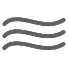 three wavy lines stacked on top of each other to indicate glide