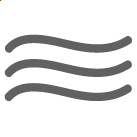 three wavy lines stacked on top of each other to indicate glide