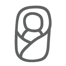 icon of a swaddled baby