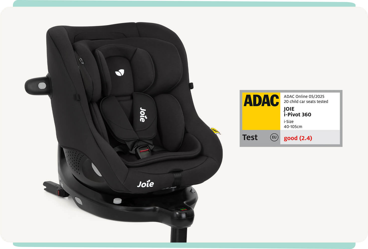 i-pivot 360 at an angle in black with ADAC label
