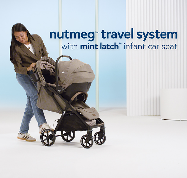 Joie nutmeg and mint travel system