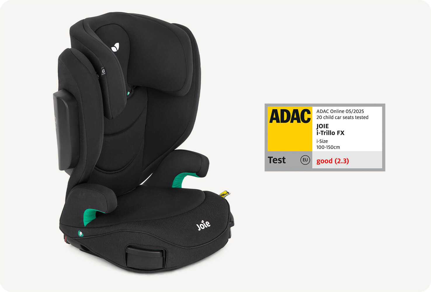 Silla de coche Joie i-Trillo FX con etiqueta ADAC.