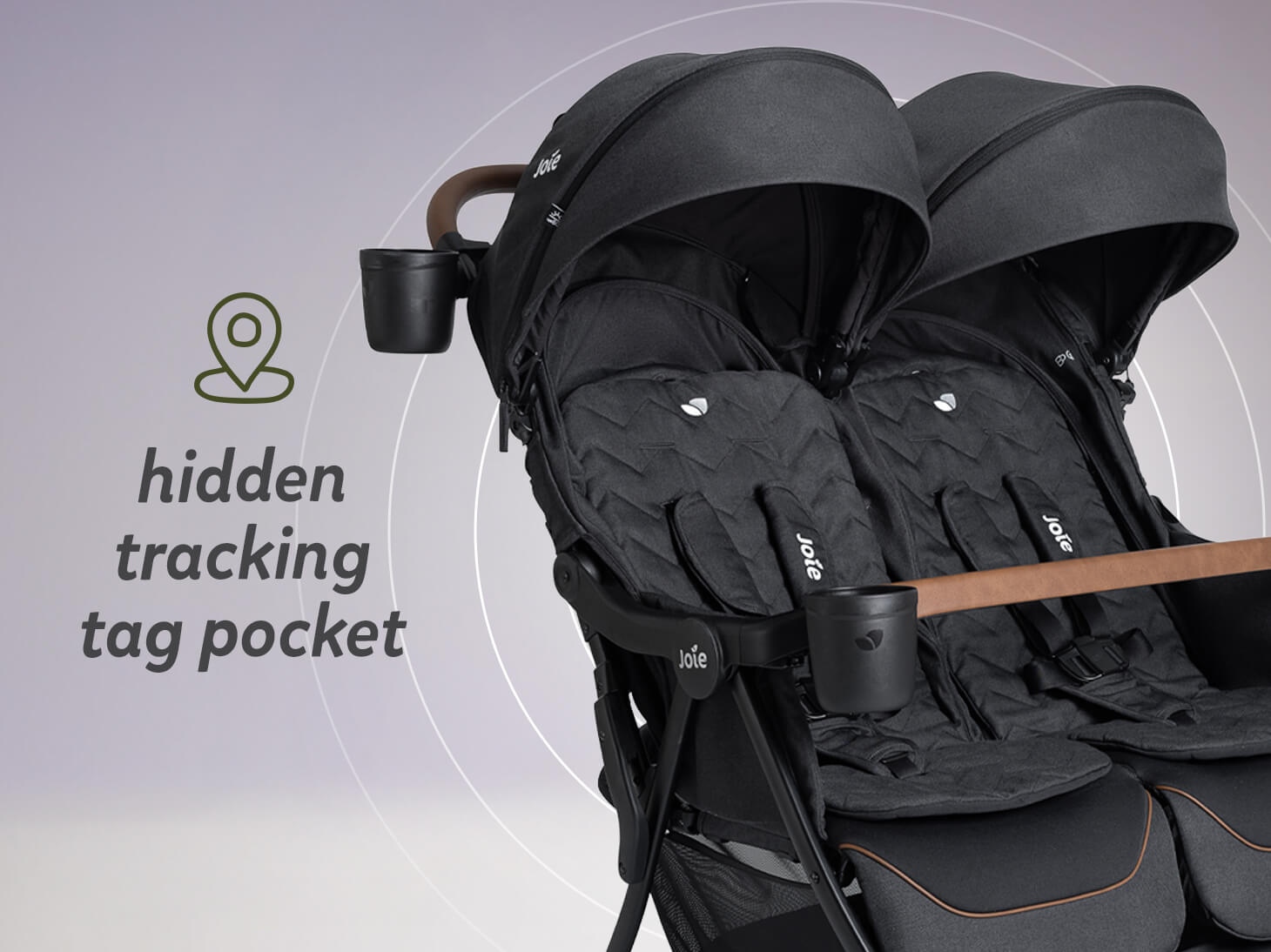 rosemary lx with icon of hidden tracking tag pocket 