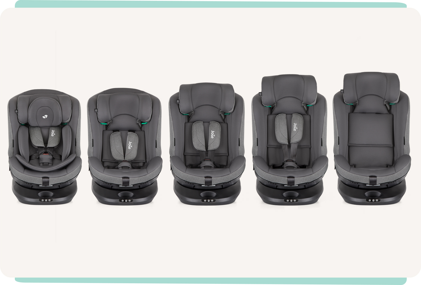 image of the i-spin multiway in each stage of car seat available.