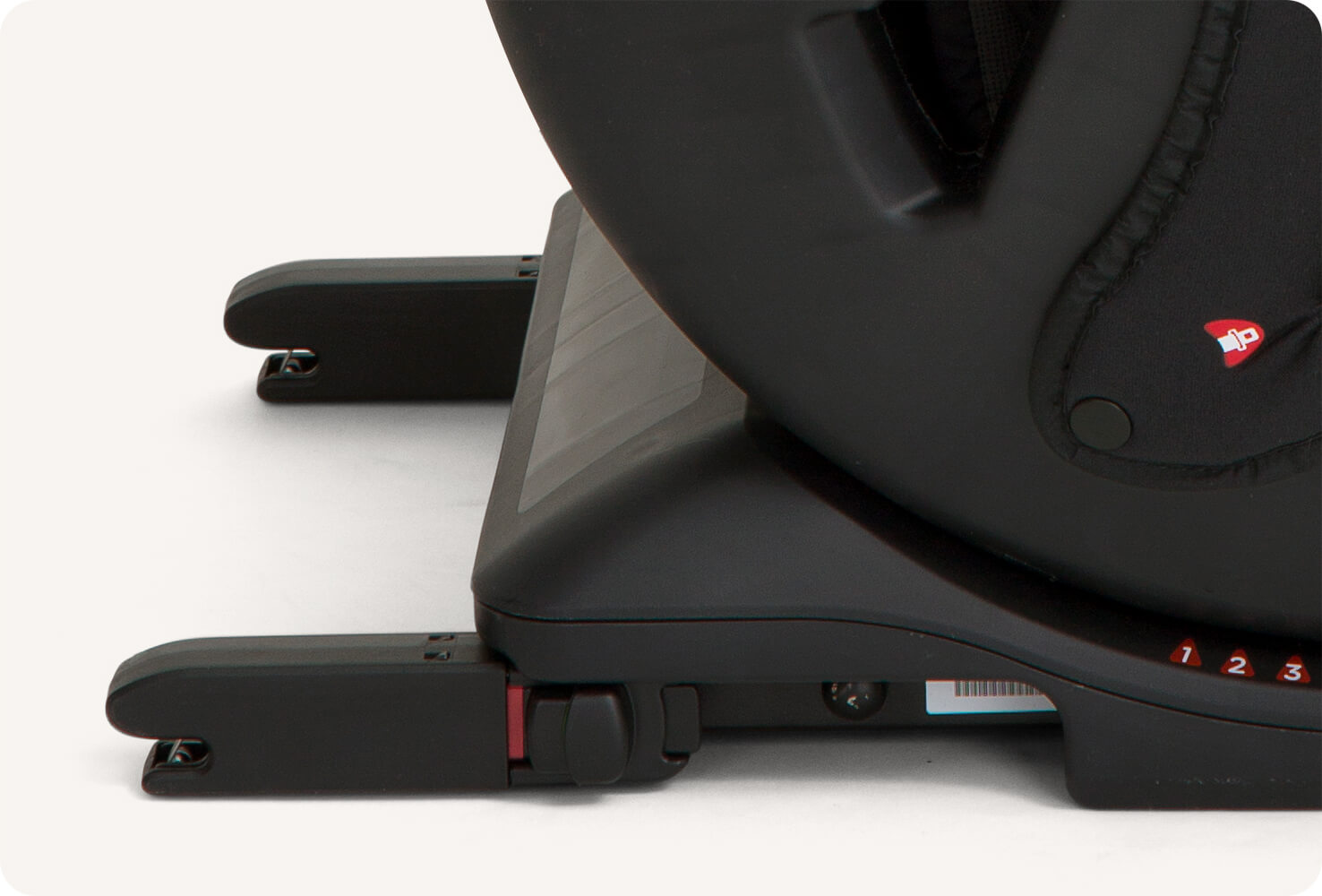 Closeup on the Joie Stages FX ISOFIX connectors