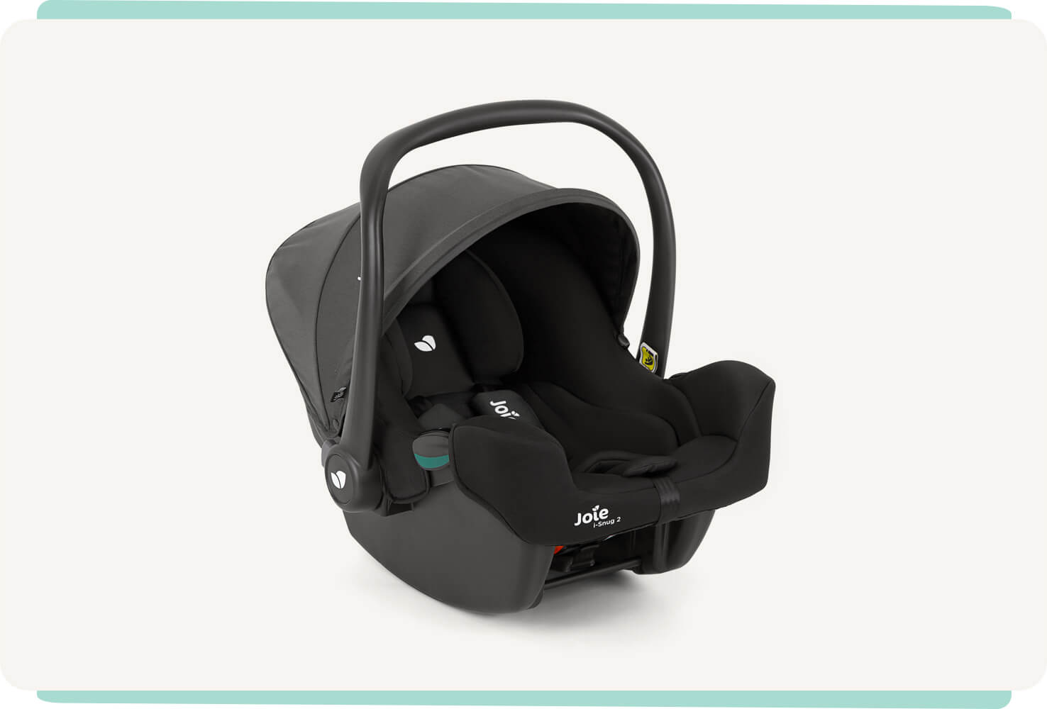 i-Snug 2 infant car seat in black shown at an angled position
