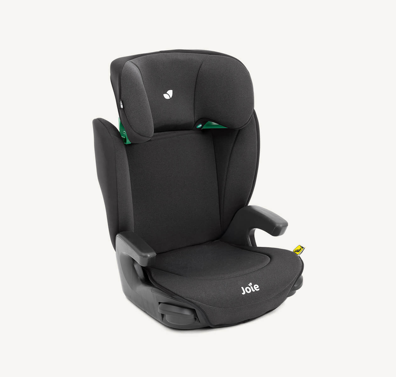 joie i-provo high back booster seat in black facing to the right 
