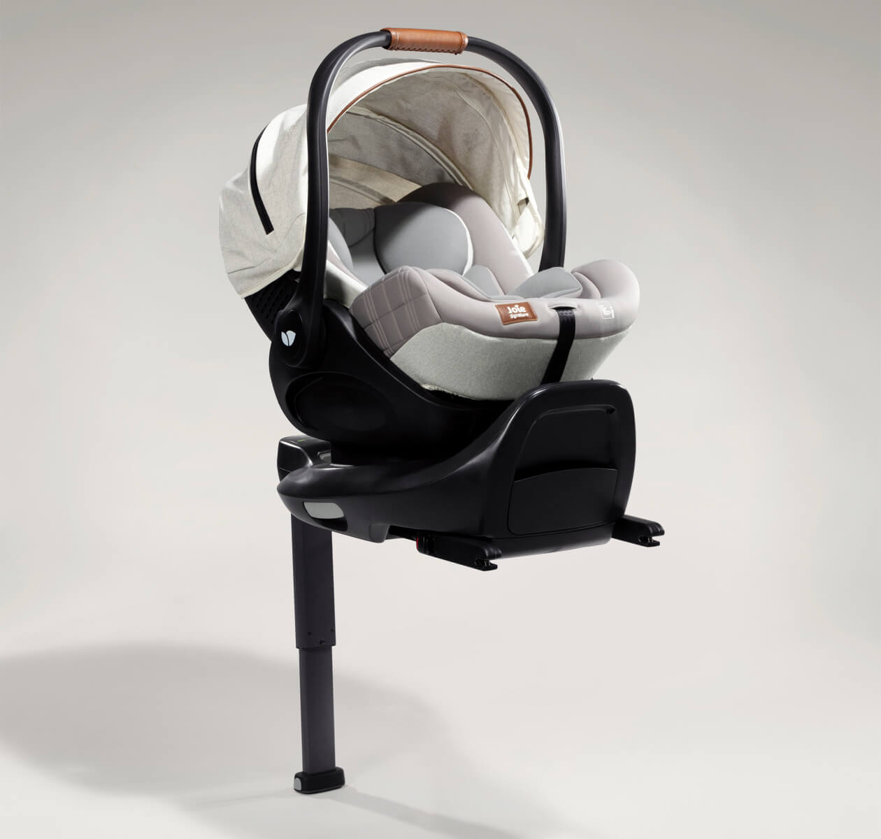  I level recline in light gray facing a right angle on the I base encore.