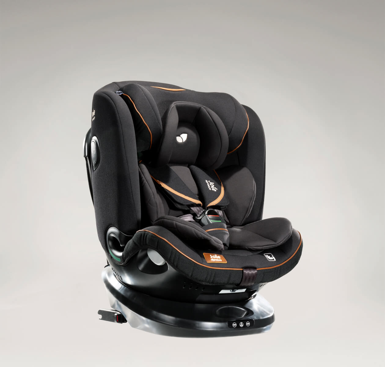  Joie i-Spin Grow car seat in black at an angle.