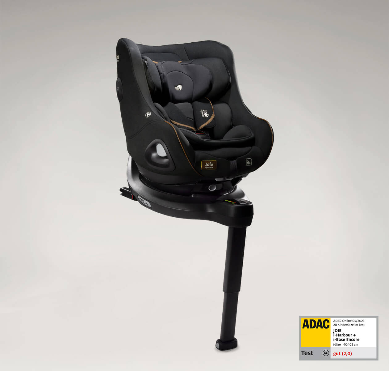 Black Joie i-Harbour car seat at an angle.
