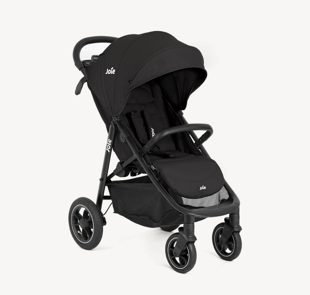 Poussette Joie litetrax pro air, coloris noir, vue en angle