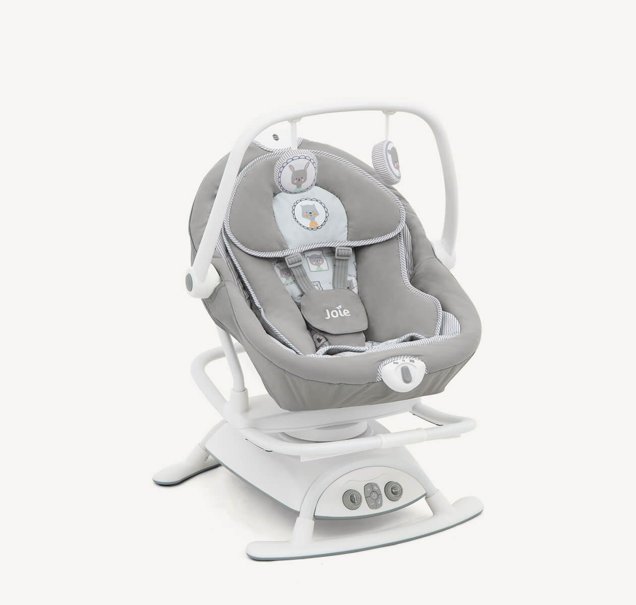 Light gray Joie sansa 2in1 swing at a right angle