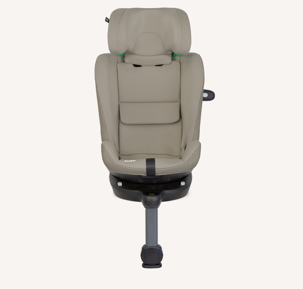 Joie i-Pivot Grow car seat at a right profile angle in rearward facing mode
