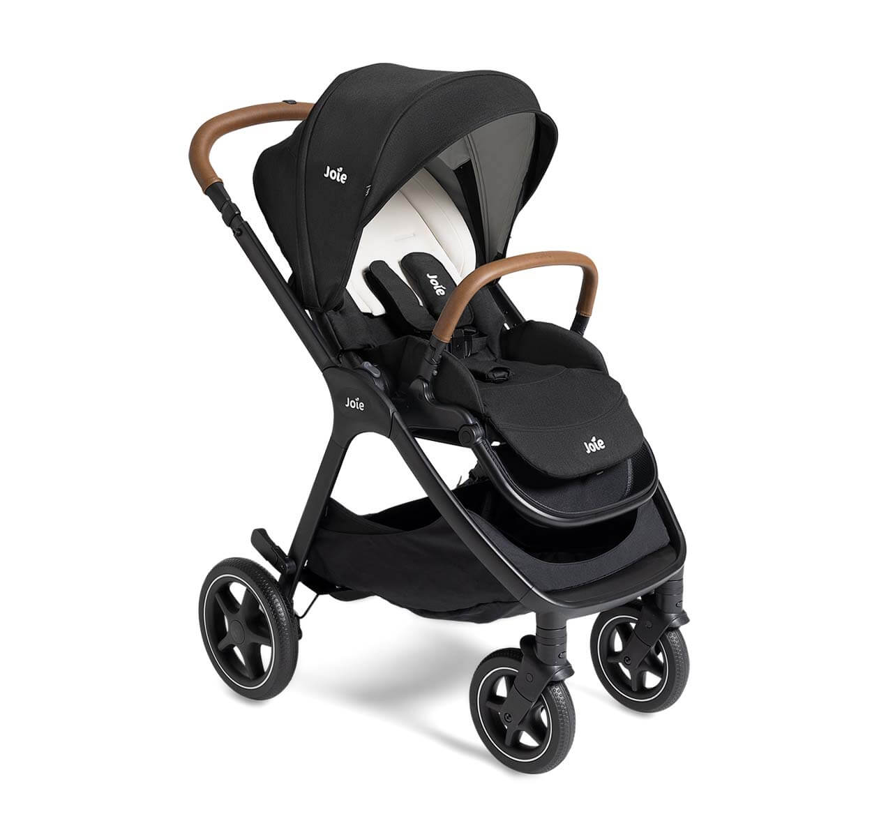 Front angle kava stroller in shale on white background