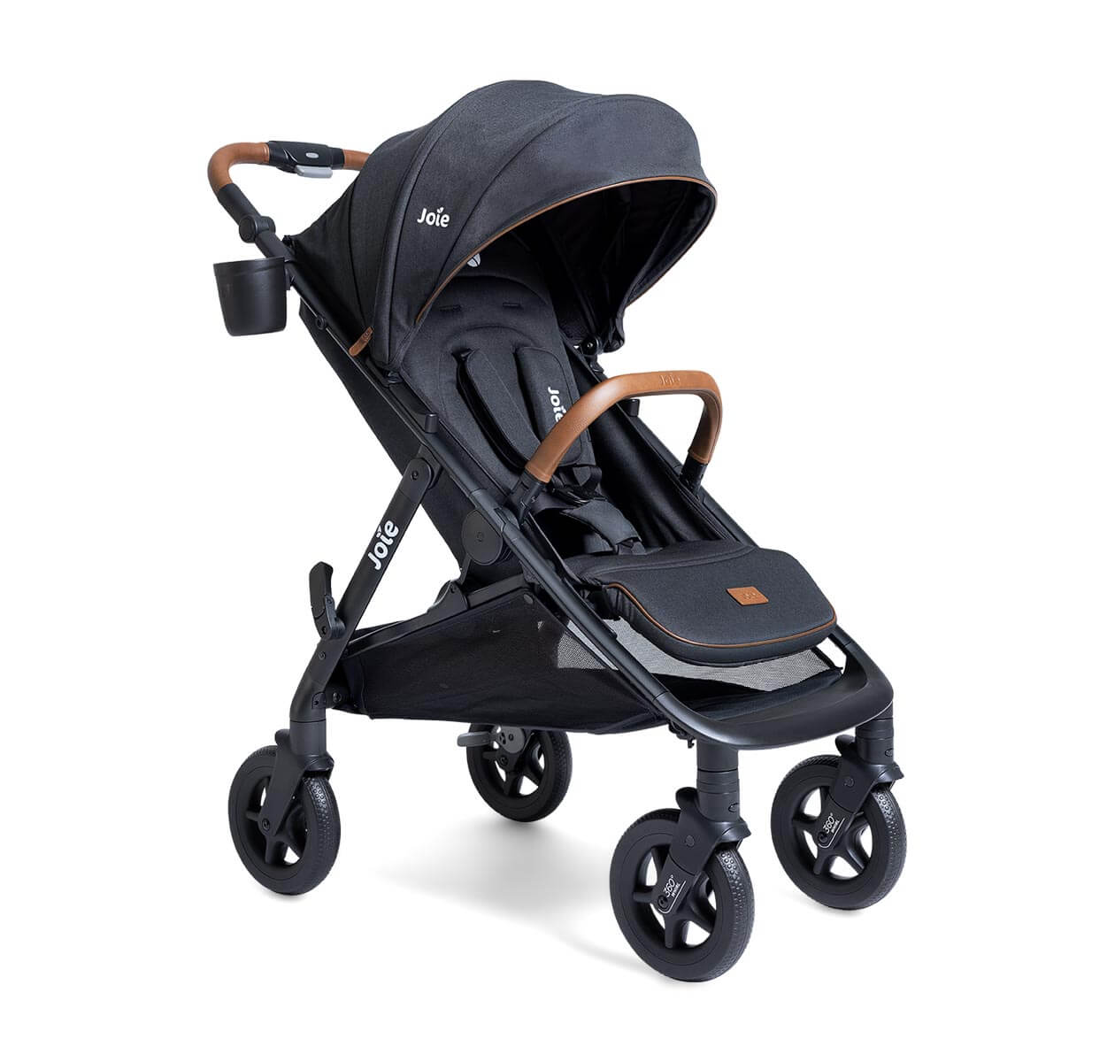 Caraway whirl in black shale right angle on white background
