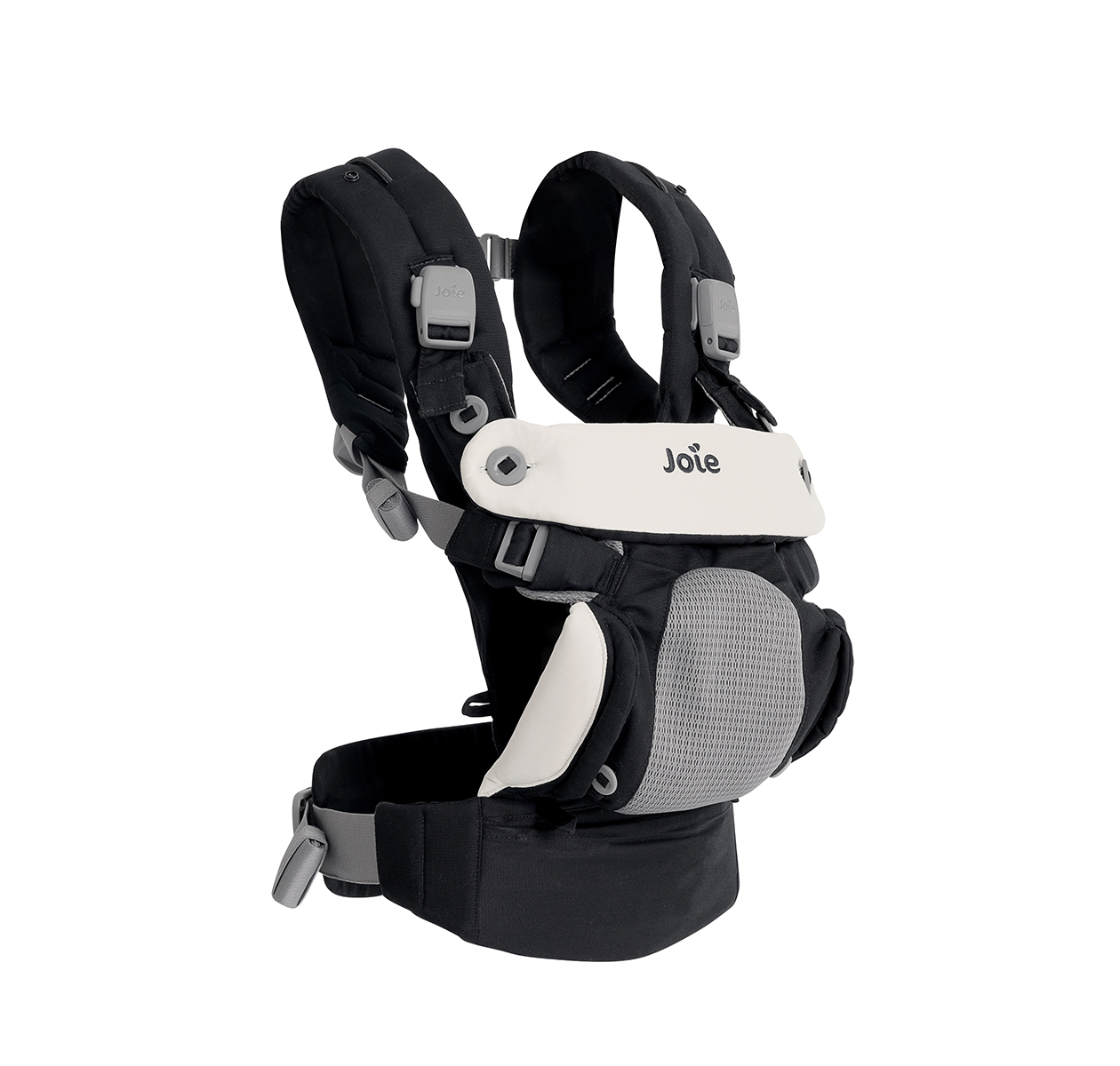 profile angle of savvy 4-in-1 carrier in black pepper on white background