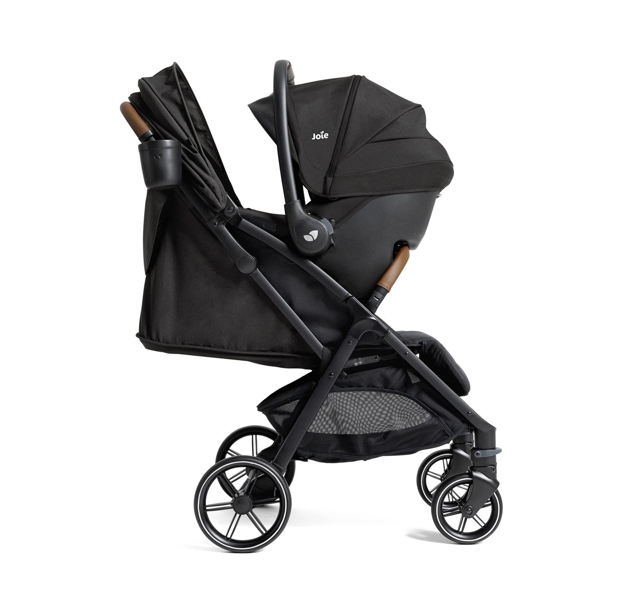 Joie　0205 Joie Nutmeg Travel System with Mint Infant Car Seat - Maple