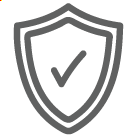 Icon of a shield with a check mark inside