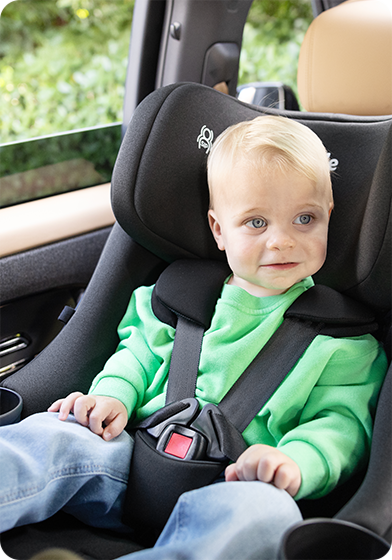 baby in Joie's asset spin convertible car seat 