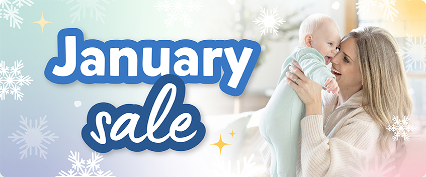Banner referencing a January sale